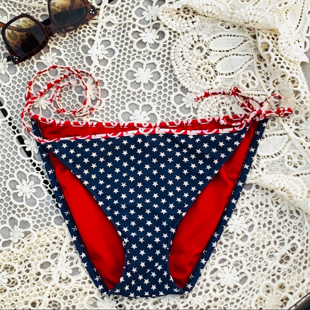2IN1 Lucky Brand USA Vintage Swin Bikini Bottom TURNABLE Panties - Picture 8 of 16